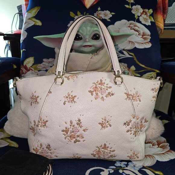 Coach Prairie Satchel in Chalk Rose Bouquet - Picture 2 of 15